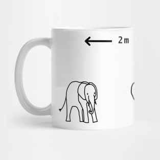 Big Elephant Says Social Distancing 2m Please Mug